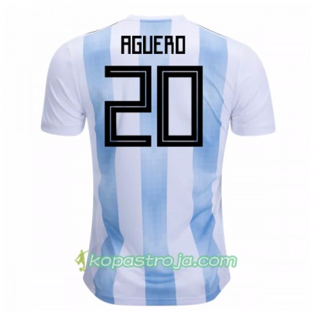 Billiga Fotbollströjor Argentina Kun Aguero 20 WM 2018 Hemma tröja